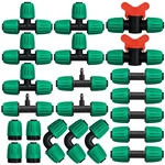 Jayee 22 Pcs Drip Irrigation Fittings Kit For 1/2 Tubing, Line Parts New. Price: $28.56.