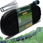 Secbulk 2026 Flat Soaker Hose With Stakes For Garden, Linkable Drip New. Price: $46.15.
