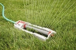 New Orbit Pro Series 4000 Sq Ft Metal Gear Driven Oscillator Sprinkler Lawn. Price: $29.99.