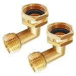Uenede Brass 3/4" Ght Threaded 90 Elbow Swivel Garden Hose Connector Male ... New. Price: $16.27.