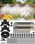 Drip Irrigation System 240FT Nozzles 360 Adjustable Misting Landtouch Garden New. Price: $89.99.