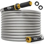 Titan Garden 75FT - 304 Stainless Steel Metal Water Hose, Flexible, New. Price: $131.55.