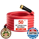 Heavy Duty Hot/cold Water Garden Hose To 190 Ft X 5/8" New. Price: $98.66.
