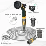 Thefitlife Flexible Metal Garden Hose - 25 Ft Lightweight Stainless Steel Water New. Price: $24.99.