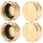 Sanpaint 4 Garden Hose End Caps With Washers, Brass Spigot Pack, New. Price: $9.11.