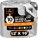 Heavy Duty Silver/black Poly Water Proof Cover Tent Rv Boat Tarpaulin New. Price: $311.04.