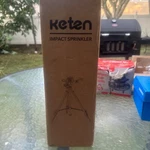 Keten Impact Sprinkler On Tripod Base, W/ 300 Degree Spray Open. Price: $35.00.