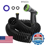 Eva Coil Garden Hose 3/8" 25FT Lightweigt Curly Water With Metal Connectors New. Price: $28.06.