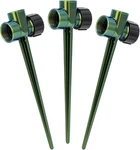 3 Pack Zinc Alloy Lawn Sprinkler Spike Base, Flow-thru For Yard, New. Price: $26.10.