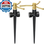 Fanhao 2 Pack Metal Lawn Sprinklers Spike Base Heavy Duty Automatic Rotary New. Price: $66.33.