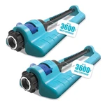 Aqua Joe 2 Pack Oscillating Sprinkler W/ Adjustable Spray, 3600 Sq. Ft. Coverage New. Price: $44.97.