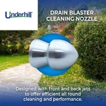 Underhill DN-75 Drain Blaster Sewer Jetter Nozzle 70PSI 3/4IN Stainless New. Price: $98.50.