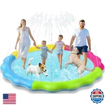 Kids Dog Splash Pad Sprinkler - Jasonwell Non Slip Pool New. Price: $52.10.