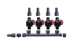 Hunter PGV101-MM 4 Zone Dura Manifold Valve Kit With Flow Control Barb PGV1... New. Price: $191.06.
