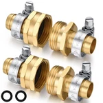 Siguranta Garden Hose Repair Connector With Clamps 5/8" BARB-2 Set, Brass New. Price: $14.70.