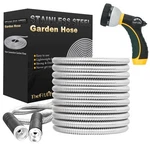Thefitlife Flexible Metal Garden Hose - Upgrade Leak 75 Ft, Stainless Steel New. Price: $81.10.