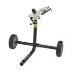 Wheeled Sprinkler, 1-1/4 In. Die-cast Aluminum Head W/5 NOZZLES,150 Ft. Diameter New. Price: $217.58.