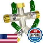 Tsgohnl Way Garden Hose Splitter Heavy Duty Brass Outdoor Faucet Manifold 3/4 New. Price: $69.27.