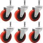 Online Best Service 6 2" Low Profile Swivel Caster Wheel For Pack, Red New. Price: $28.88.