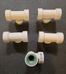 5 Pack Orbit #34770 Pvc-lock Tee Connector 3/4" No Glue Push Fitting New. Price: $22.99.
