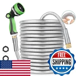 Homeideas 100 Ft Leak-proof Stainless Steel Metal Garden Hose Set Newly. Price: $118.73.