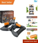 Joeys Rotating Garden Sprinkler - Adjustable, Weighted, Perfect For Large Yards New. Price: $43.99.