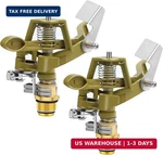 Pieces 1/2 Inch Brass Impact Sprinkler, Heavy Duty Head With Nozzles New. Price: $25.58.
