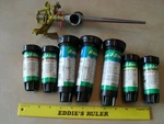 7 Rain Bird Pop Up Sprinklers Lot Plus Another All New 1804-F And SP25. Price: $13.50.