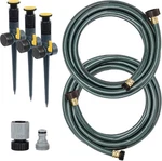 Melnor Adjustable Spike Sprinkler Set With 2 Hoses For Lawn And Garden Watering New. Price: $59.99.
