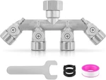 Kruuvax Way Garden Hose Splitter, 304 Stainless Steel Outdoor Faucet Splitt... New. Price: $39.80.