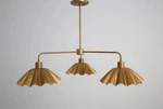 Solid Raw Brass Chandelier 3 Arm Modern Ceiling Light For Home Interiors New. Price: $291.27.
