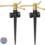 Fanhao 2 Pack Metal Lawn Sprinklers Spike Base Heavy Duty Automatic Rotary New. Price: $74.81.