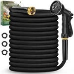 Garden Hose 100FT Non-expanding Lightweight 8 Function Nozzle Black Used. Price: $41.23.