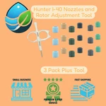 3 Pack Hunter I-40 Standard Nozzle Tree Set 462458SP & Rotor Adjustment Tool New. Price: $47.88.