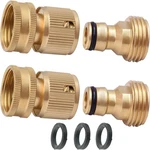 Plg Heavy Duty Brass Garden Hose Quick Connect Fittings, 2 Set 4 New. Price: $13.22.