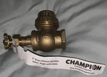 Champion 300-100Y " Brass Manual Sprinkler Valve Angle With Union New. Price: $25.00.