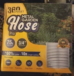 360GADGET Garden Hose - Water 75 Ft With Swivel Handle & 8 Function Nozzle, New. Price: $39.99.