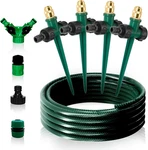 Joyhalo 4 Pack Flexible Sprinkler System With Spike Base, Above Ground New. Price: $58.99.