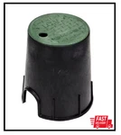 6 In. Round Valve And Cover, Black Box, Green Icv New. Price: $10.40.