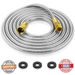 Rosy Earth 15FT 304 Stainless Steel Metal Garden Hose, Heavy Duty, Flexible New. Price: $44.73.