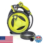 Yashine 50FT Retractable Garden Hose Reel W/ 10-PATTERN Spray Nozzle Green New. Price: $61.23.