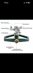 Styddi Heavy Duty Impact Pulsating Sprinkler For Yard, All Metal Adjustable Rot New. Price: $38.00.