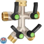 Dingbai High Flow Garden Hose Splitters, 3/4 Ght Inlet Brass Heavy Duty Wa New. Price: $72.99.