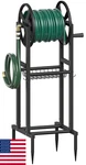 Mokeyder Freestanding Garden Hose Reel 125FT 5/8" 4 Hooks Spike Brass New. Price: $130.49.