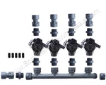 Rain Bird 100DVFNPT 4 Zone Dura Manifold Valve Kit With Flow Control - Slip New. Price: $178.70.