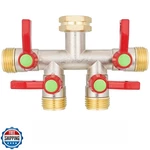 Dingbai High Flow Garden Hose Splitters, 3/4 Ght Inlet Brass Heavy Duty Wa New. Price: $74.99.