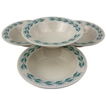 Homer Laughlin Hemlock Aqua Fruit Bowls Set Of Vtg 5 3/4" Leaves Dot Usa Used. Price: $22.74.