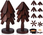 Tree Coasters Set Of 8, Wooden Trivets For Hot Dishes, 2 Sizes Foldable ... New. Price: $55.44.