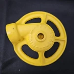 Vintage Nelson "pound Of Rain" Yellow Cast Iron Stationary Lawn Sprinkler Used. Price: $18.50.