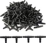 100PCS 1/4" Universal Barbed Tee Fittings, Kalolary Connectors Drip Irrig New. Price: $10.10.